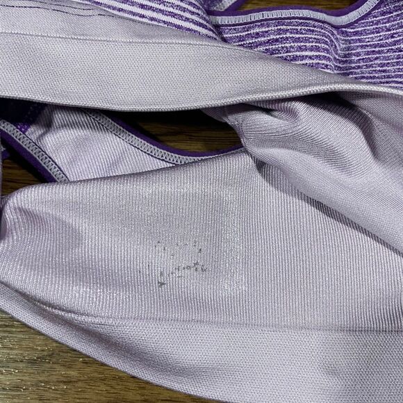 Aerie Seamless Crossback Sports Bra Womens Size Medium Purple Ombre - Picture 2 of 5